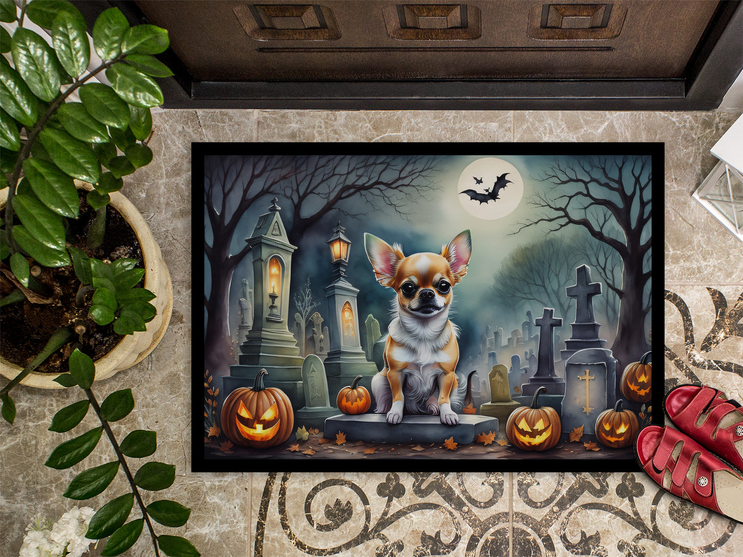 Chihuahua Spooky Halloween Doormat