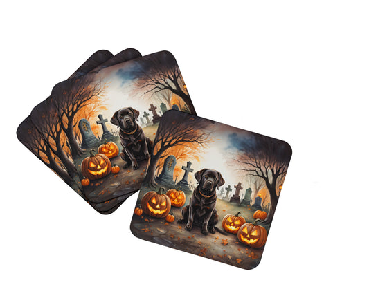 Buy this Chocolate Labrador Retriever Spooky Halloween Foam Coasters
