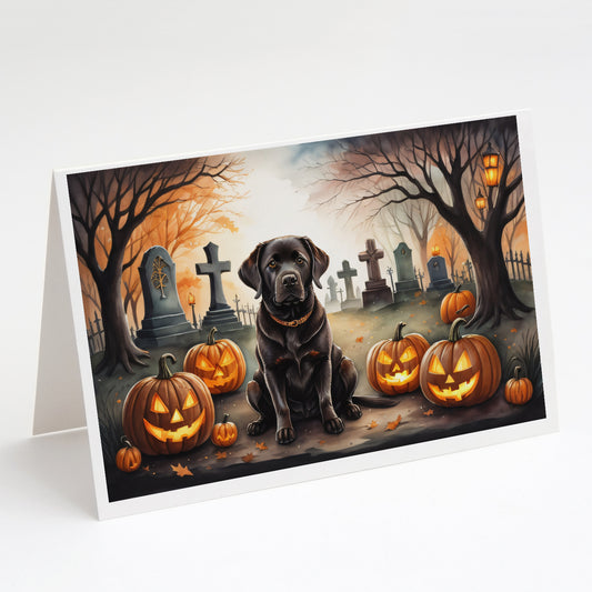 Buy this Chocolate Labrador Retriever Spooky Halloween Greeting Cards and Envelopes Pack of 8