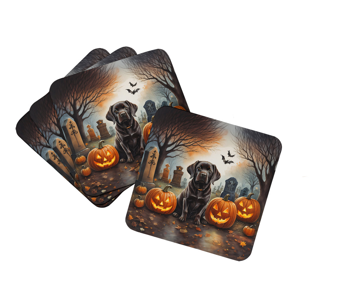 Buy this Chocolate Labrador Retriever Spooky Halloween Foam Coasters