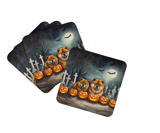 Buy this Chow Chow Spooky Halloween Foam Coasters