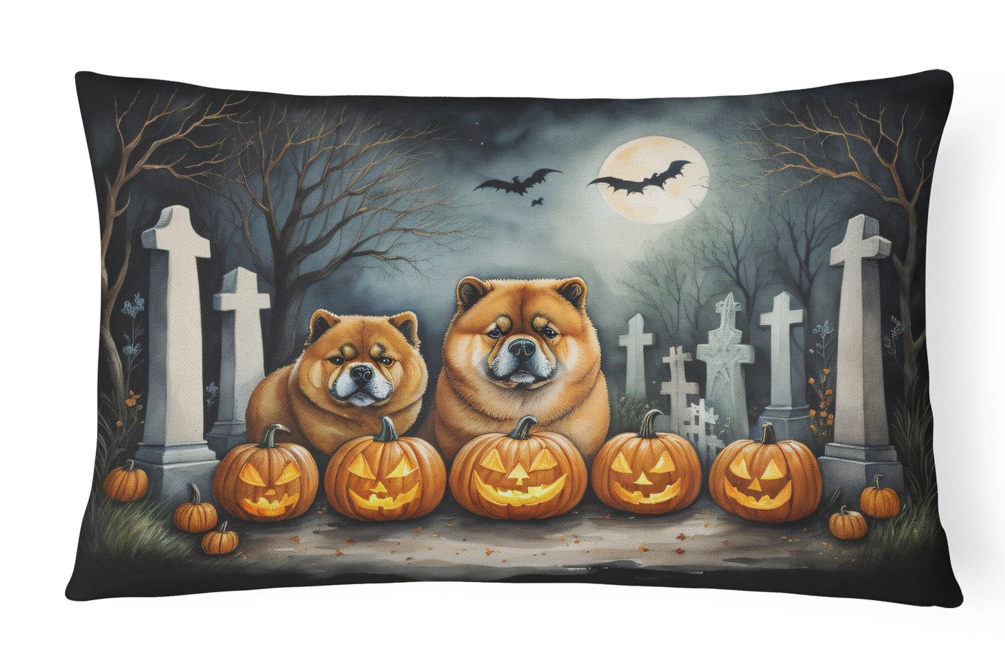 Buy this Chow Chow Spooky Halloween Throw Pillow