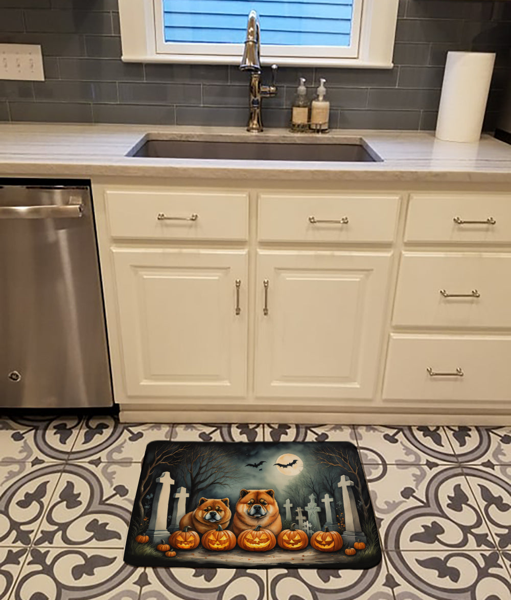 Chow Chow Spooky Halloween Memory Foam Kitchen Mat