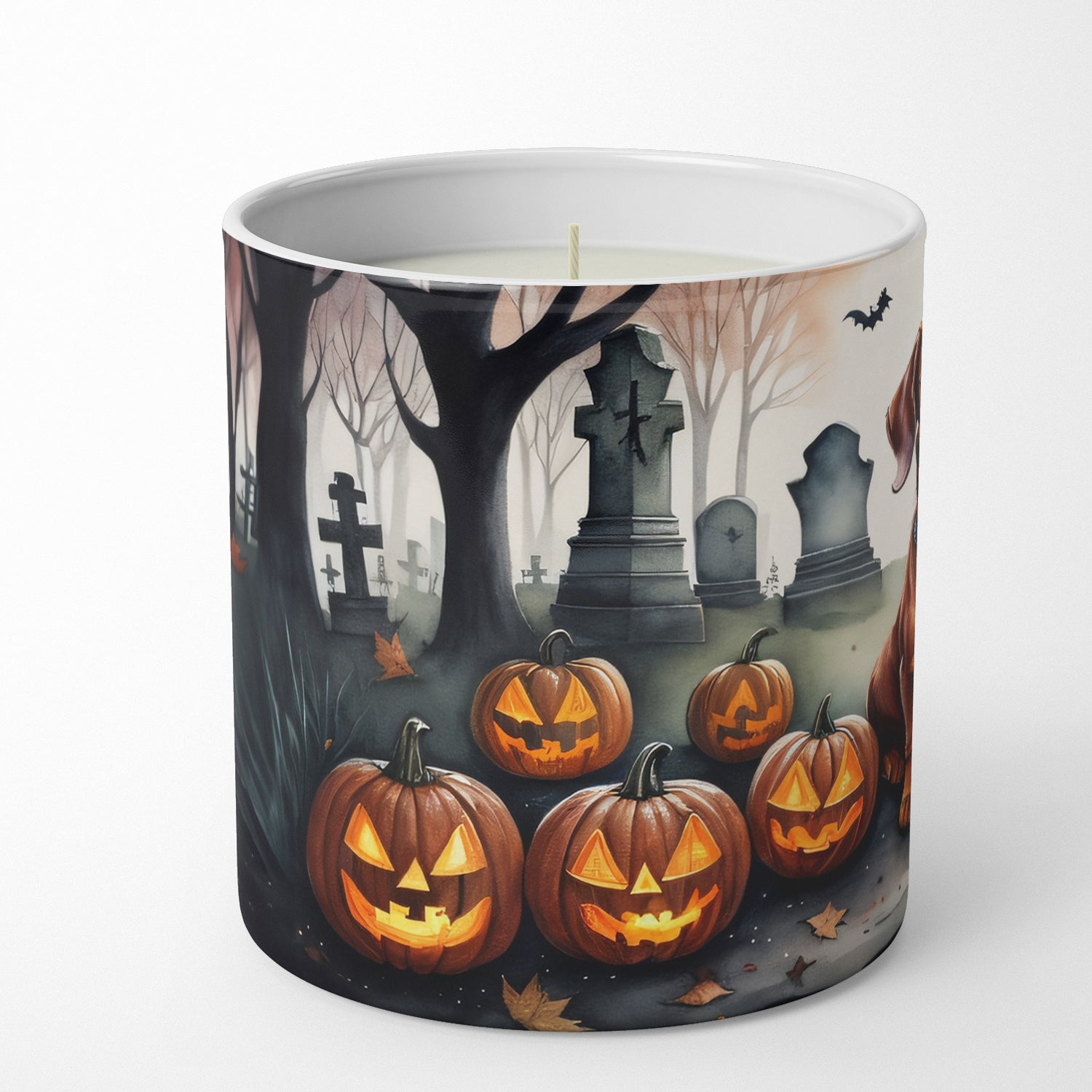 Buy this Dachshund Spooky Halloween Decorative Soy Candle