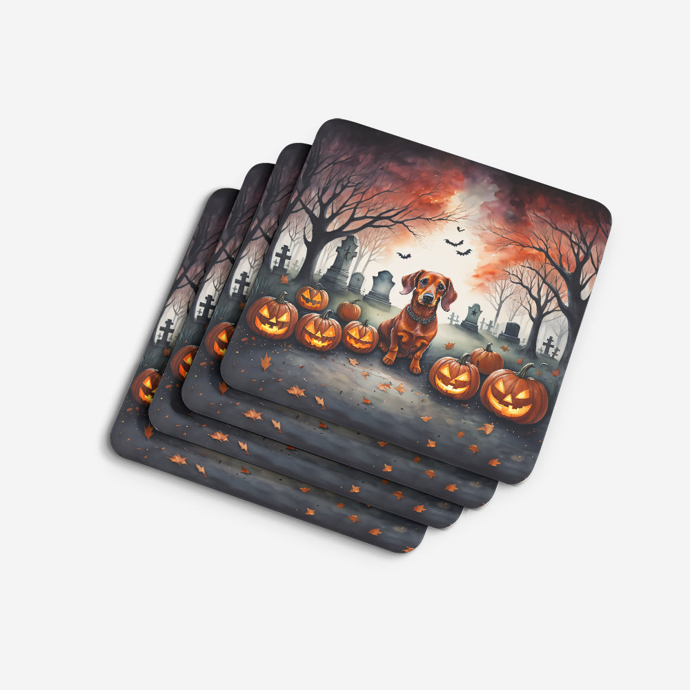 Dachshund Spooky Halloween Foam Coasters