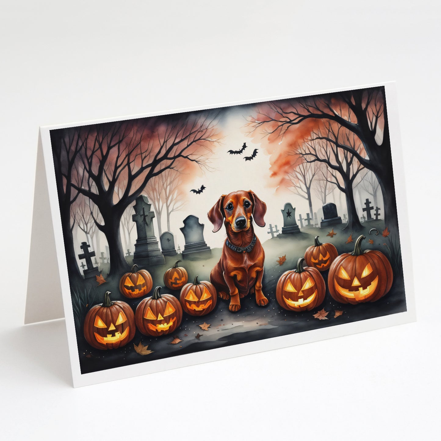 Buy this Dachshund Spooky Halloween Greeting Cards and Envelopes Pack of 8