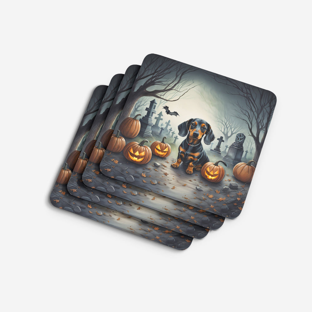 Dachshund Spooky Halloween Foam Coasters