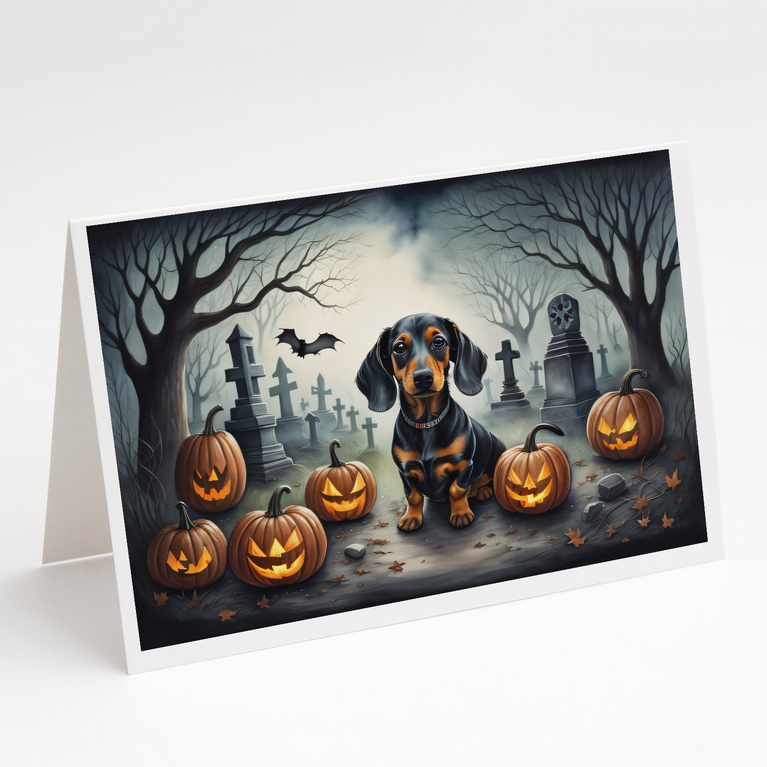 Buy this Dachshund Spooky Halloween Greeting Cards and Envelopes Pack of 8