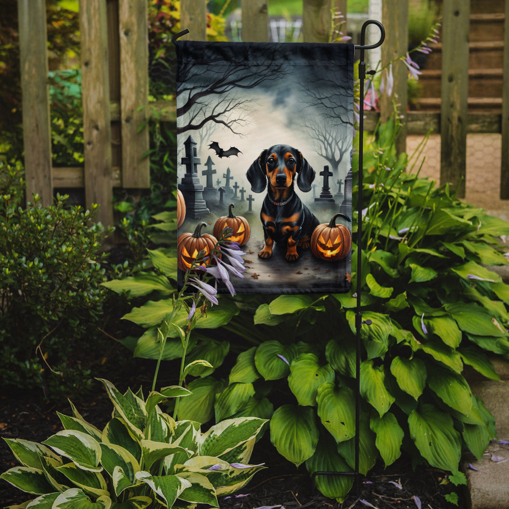 Dachshund Spooky Halloween Garden Flag