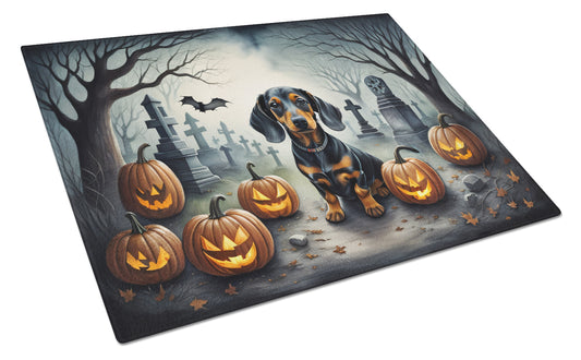 Buy this Dachshund Spooky Halloween Glass Cutting Board