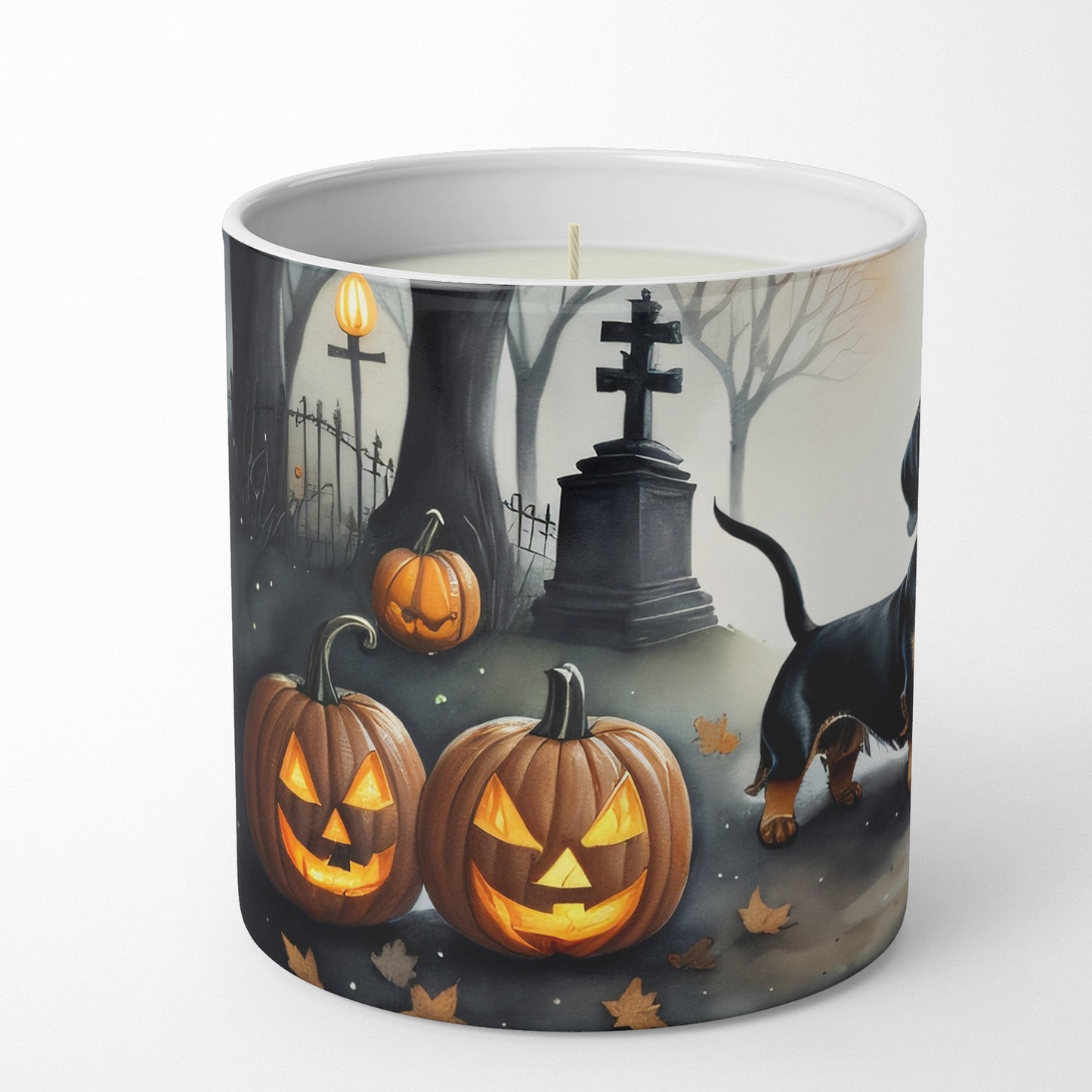 Buy this Dachshund Spooky Halloween Decorative Soy Candle