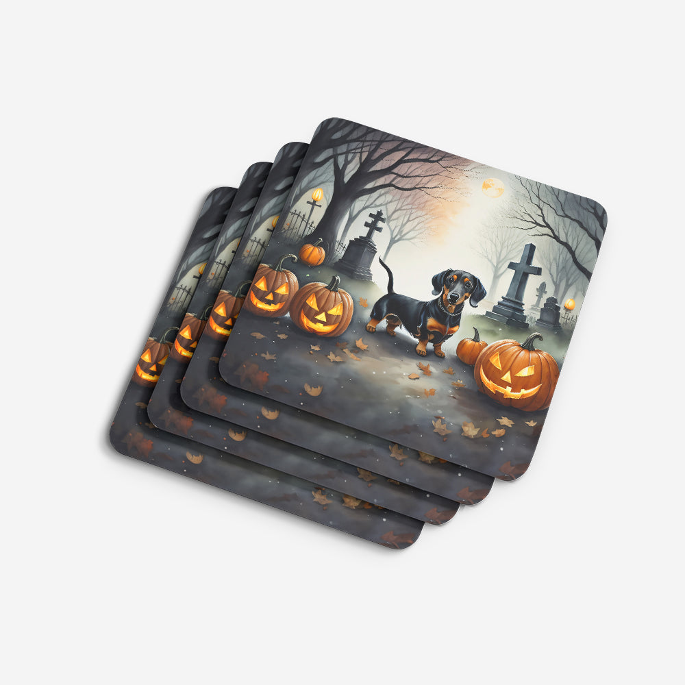 Dachshund Spooky Halloween Foam Coasters