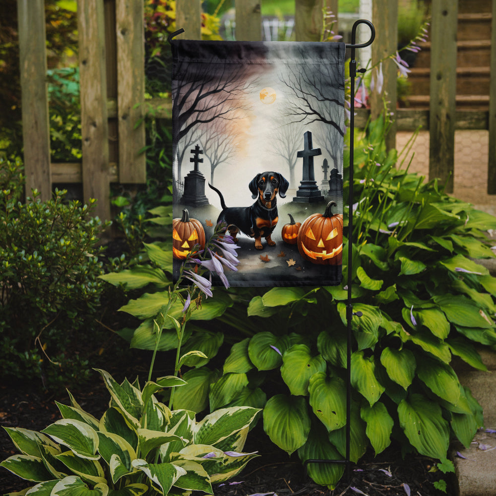 Dachshund Spooky Halloween Garden Flag