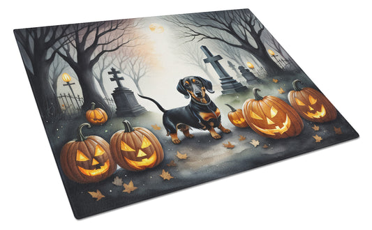 Buy this Dachshund Spooky Halloween Glass Cutting Board