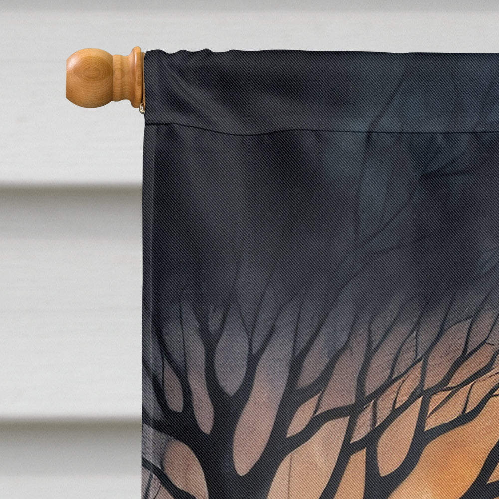 Doberman Pinscher Spooky Halloween House Flag