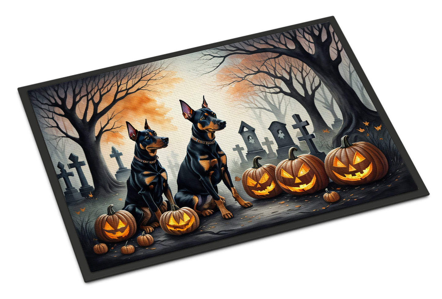 Buy this Doberman Pinscher Spooky Halloween Doormat