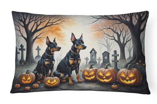 Buy this Doberman Pinscher Spooky Halloween Throw Pillow