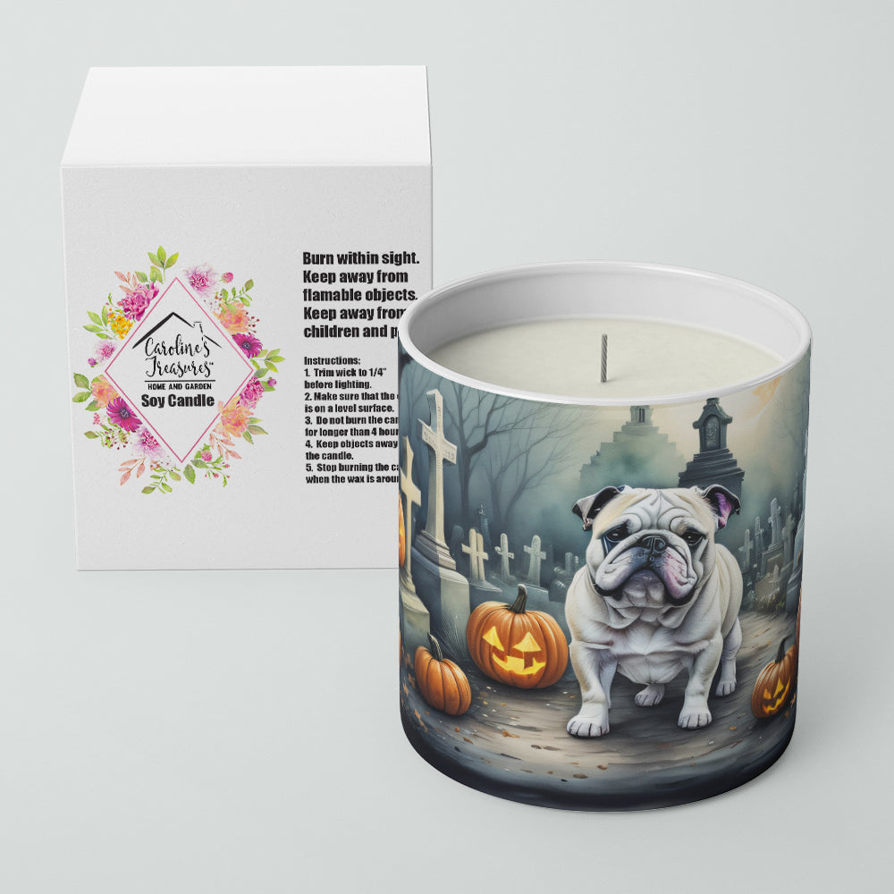 English Bulldog Spooky Halloween Decorative Soy Candle