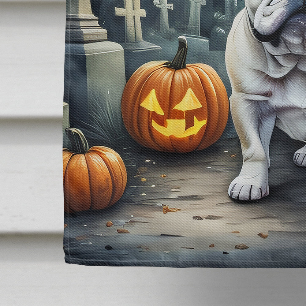 English Bulldog Spooky Halloween House Flag