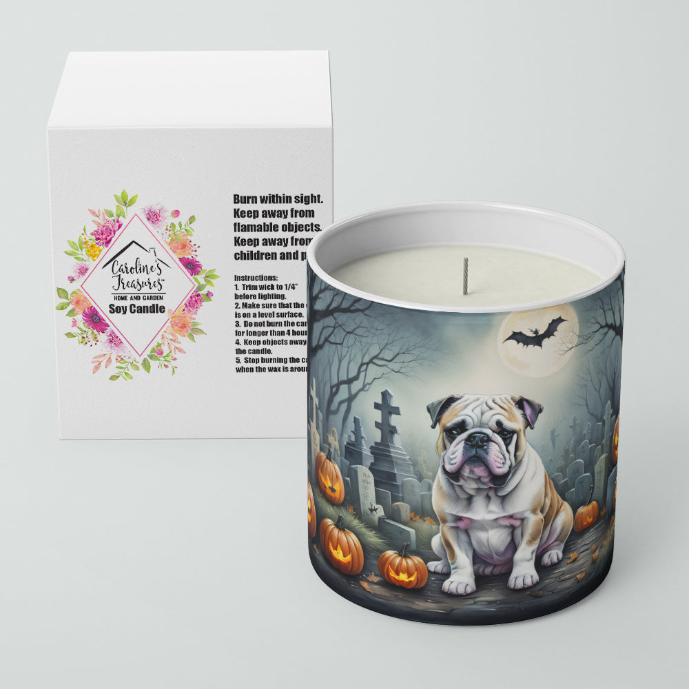English Bulldog Spooky Halloween Decorative Soy Candle
