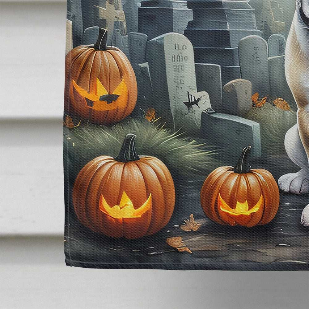 English Bulldog Spooky Halloween House Flag