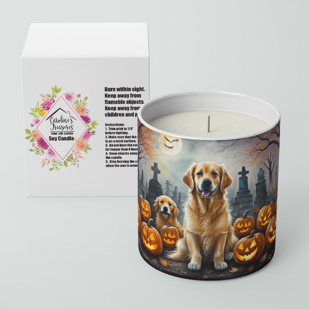 Golden Retriever Spooky Halloween Decorative Soy Candle