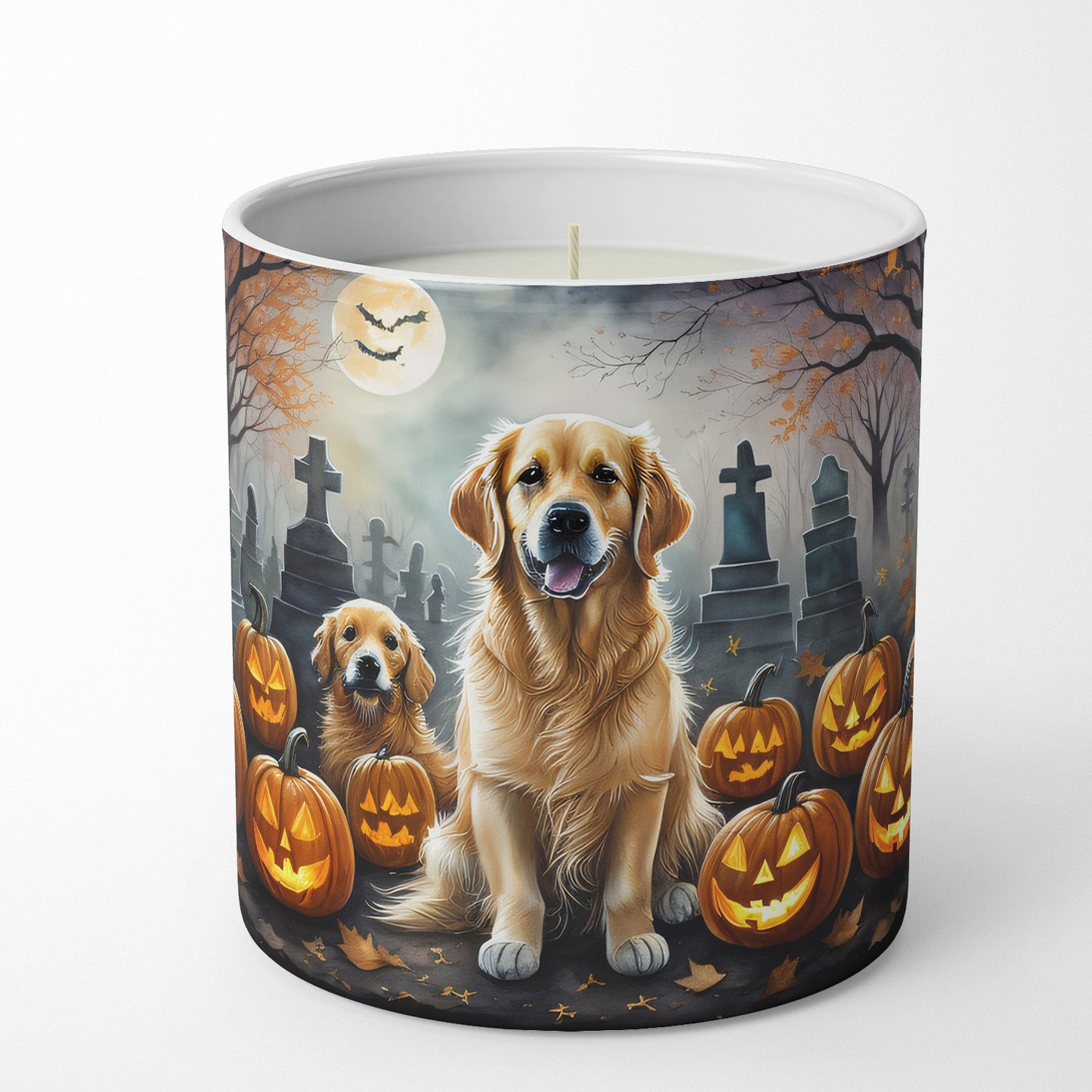Golden Retriever Spooky Halloween Decorative Soy Candle