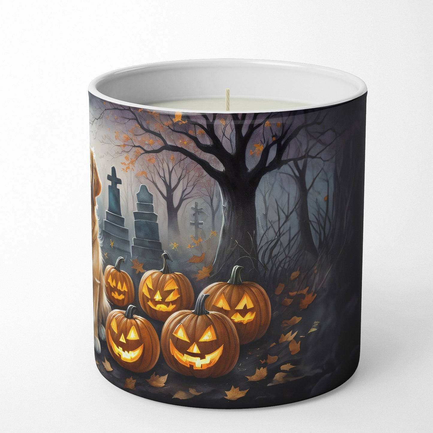 Golden Retriever Spooky Halloween Decorative Soy Candle