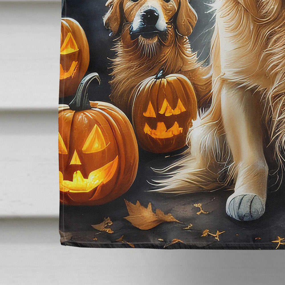 Golden Retriever Spooky Halloween House Flag