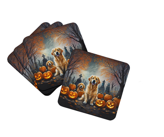 Buy this Golden Retriever Spooky Halloween Foam Coasters