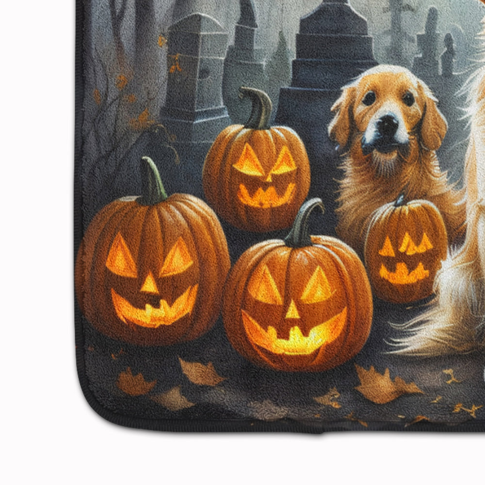 Golden Retriever Spooky Halloween Memory Foam Kitchen Mat