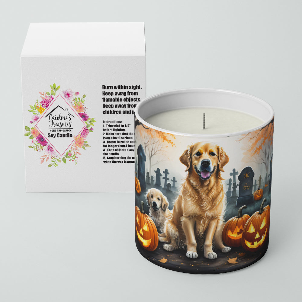 Golden Retriever Spooky Halloween Decorative Soy Candle