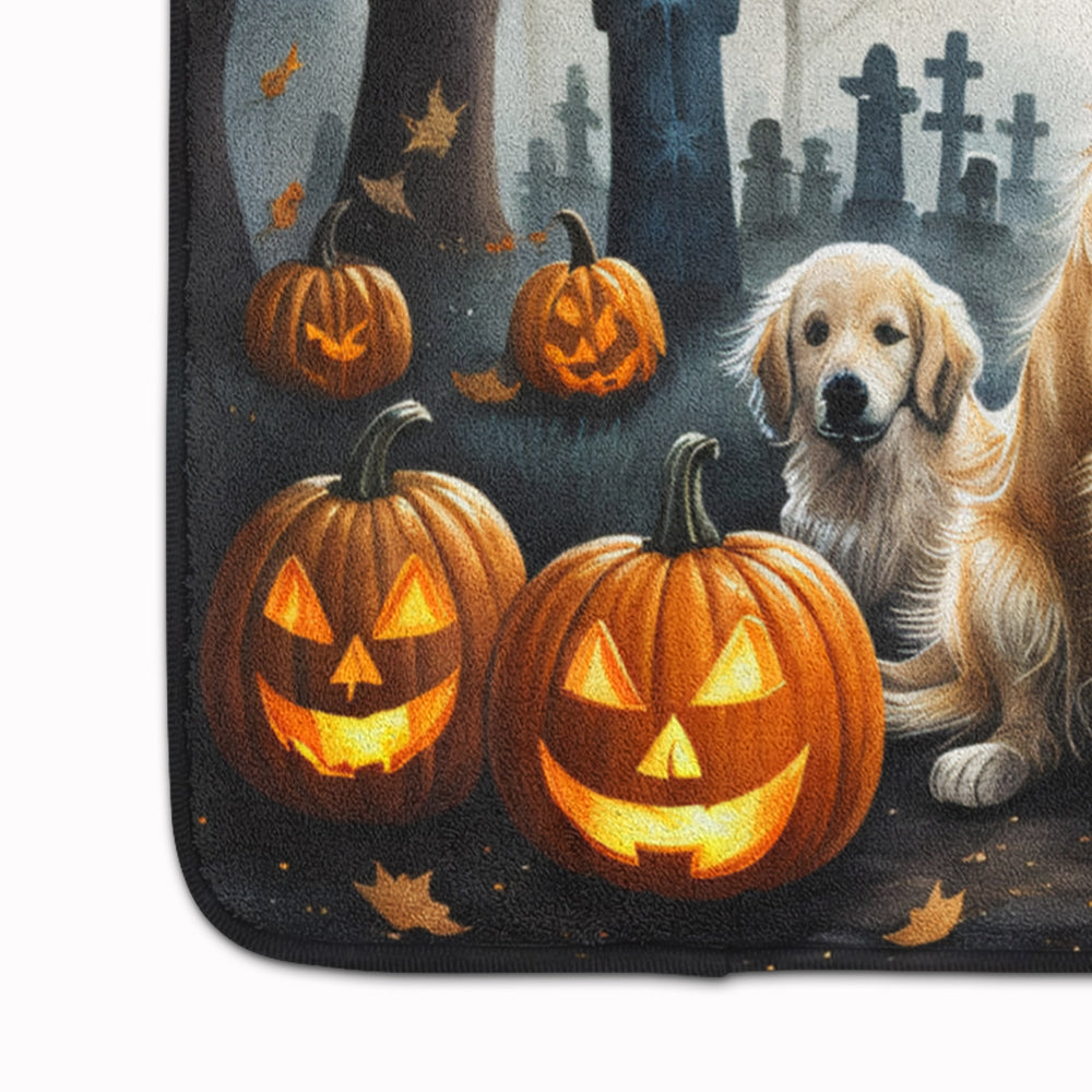 Golden Retriever Spooky Halloween Memory Foam Kitchen Mat