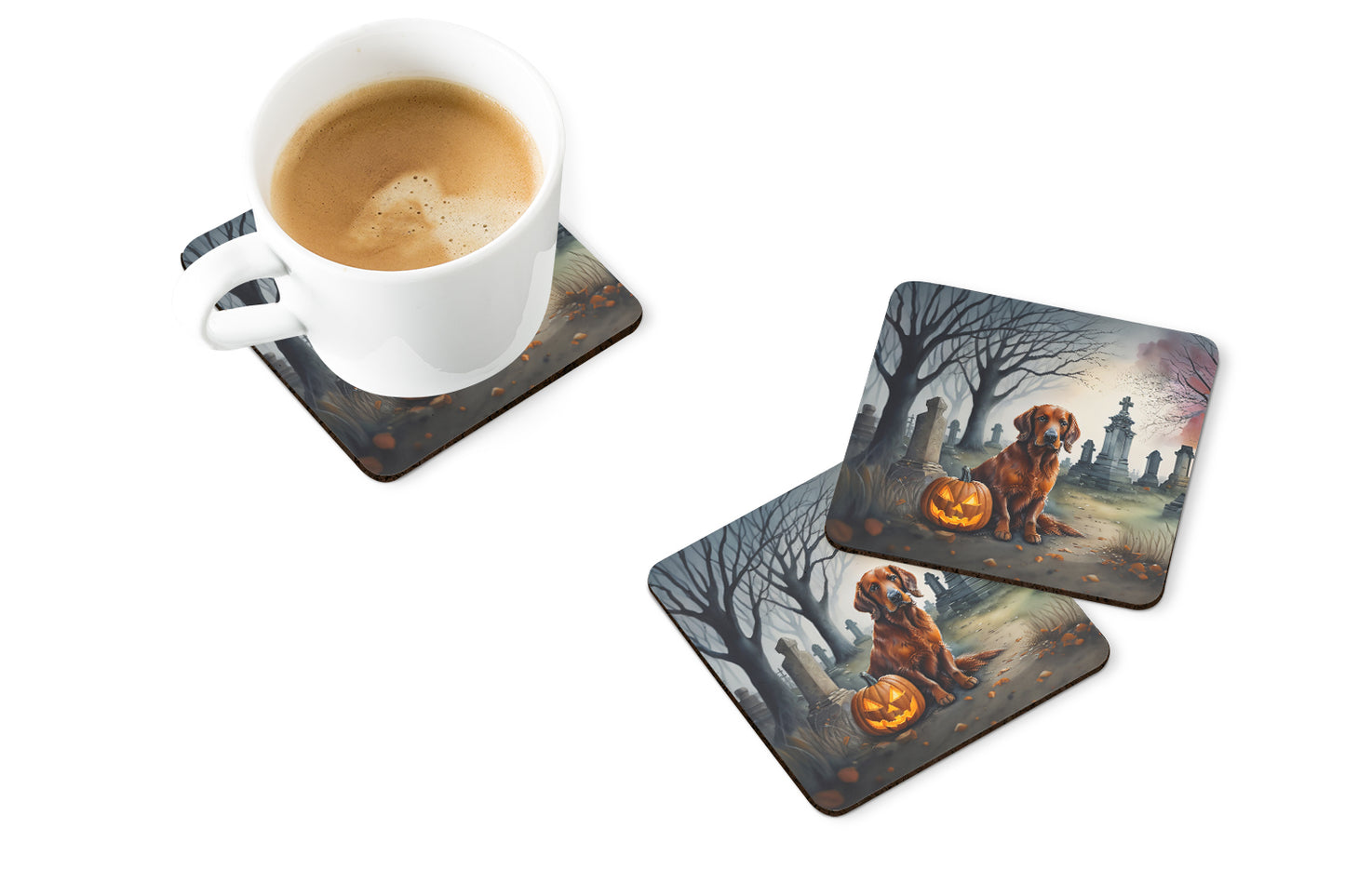Irish Setter Spooky Halloween Foam Coasters