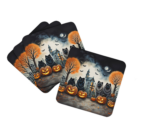 Buy this Keeshond Spooky Halloween Foam Coasters