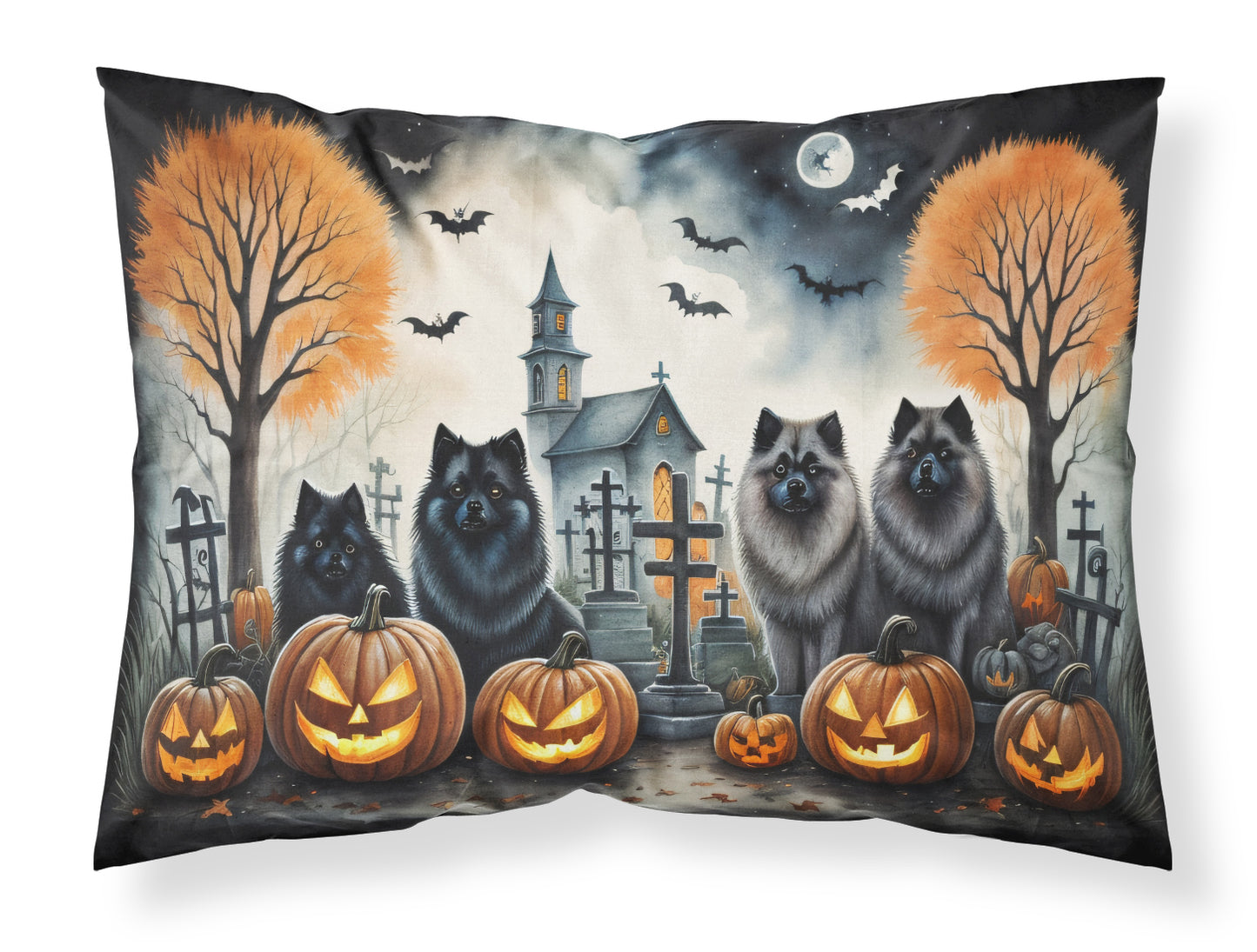 Buy this Keeshond Spooky Halloween Standard Pillowcase