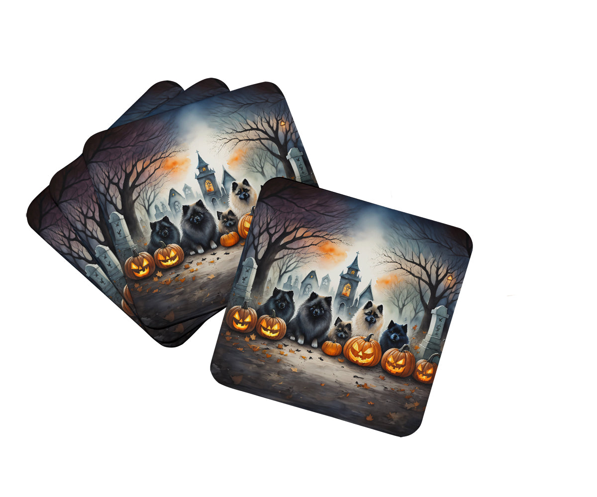 Buy this Keeshond Spooky Halloween Foam Coasters