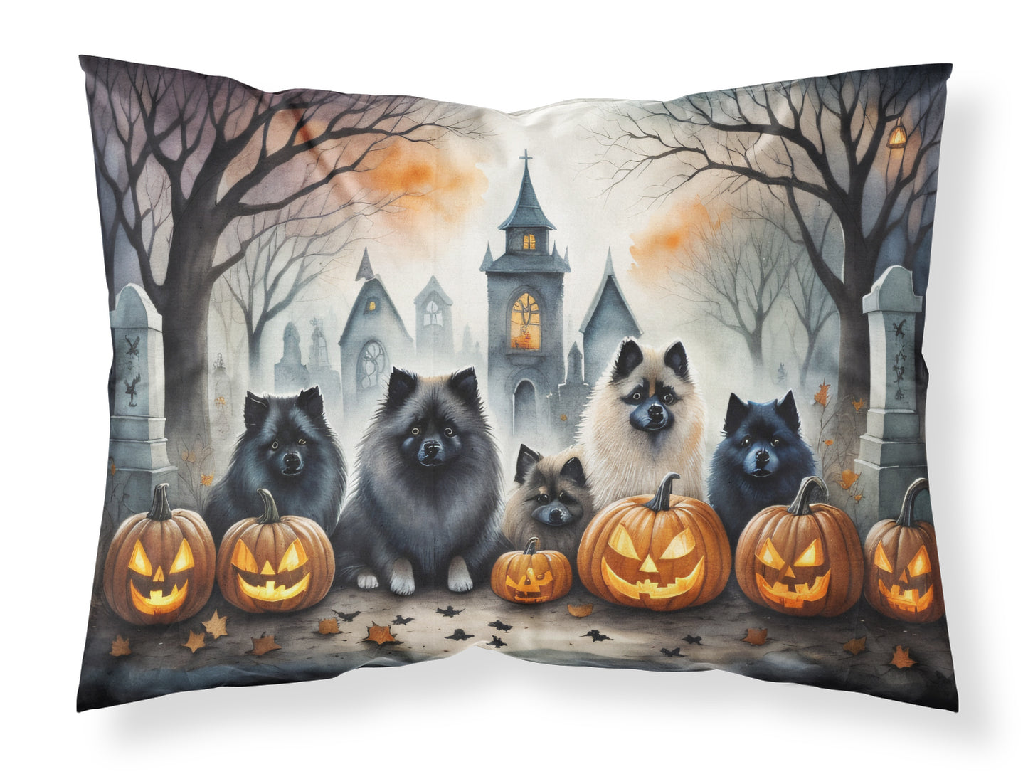 Buy this Keeshond Spooky Halloween Standard Pillowcase