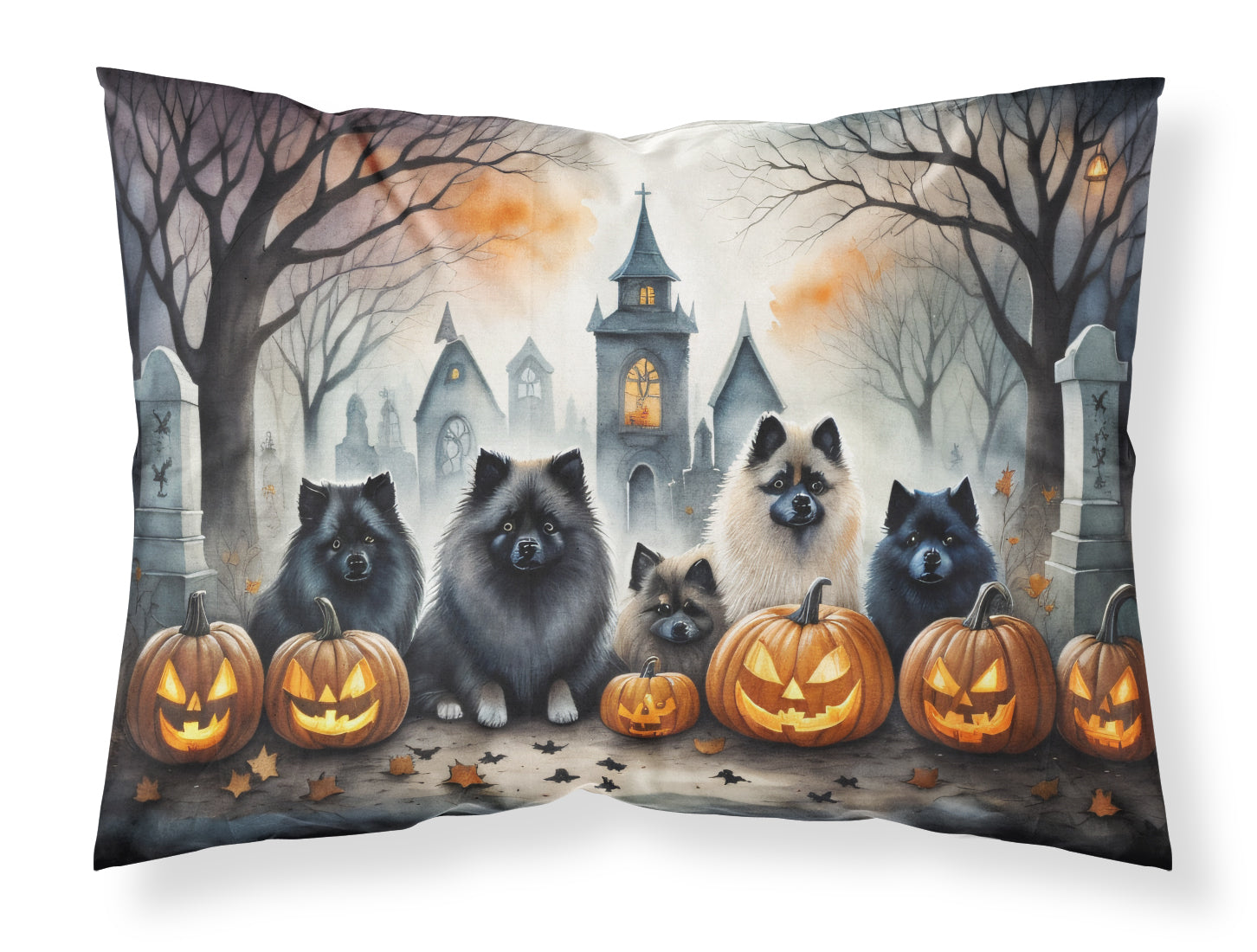 Buy this Keeshond Spooky Halloween Standard Pillowcase