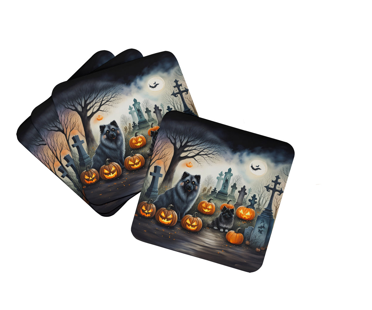 Buy this Keeshond Spooky Halloween Foam Coasters