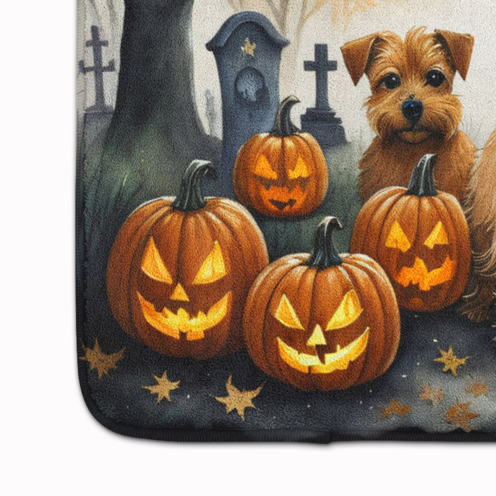 Norfolk Terrier Spooky Halloween Memory Foam Kitchen Mat