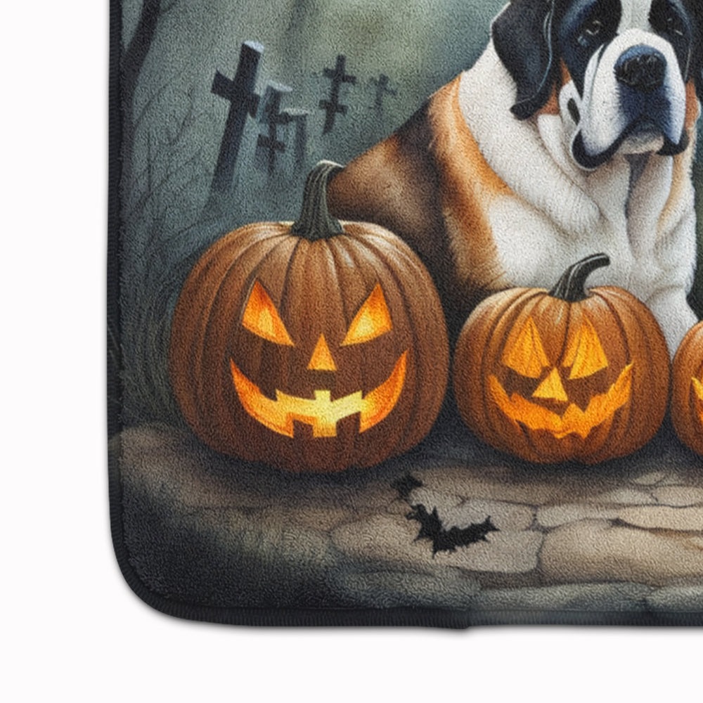 Saint Bernard Spooky Halloween Memory Foam Kitchen Mat