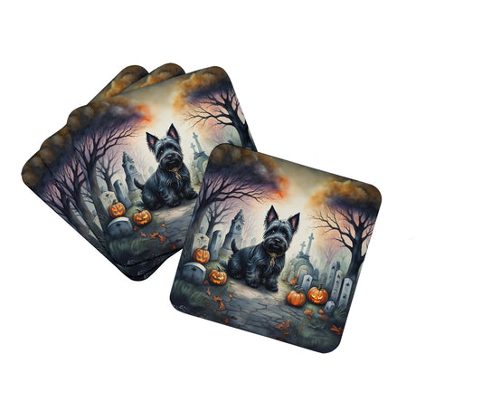 Buy this Scottish Terrier Spooky Halloween Foam Coasters