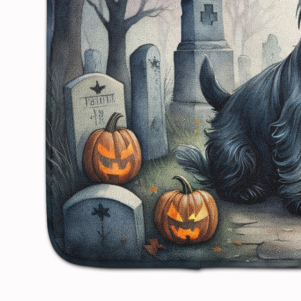 Scottish Terrier Spooky Halloween Memory Foam Kitchen Mat