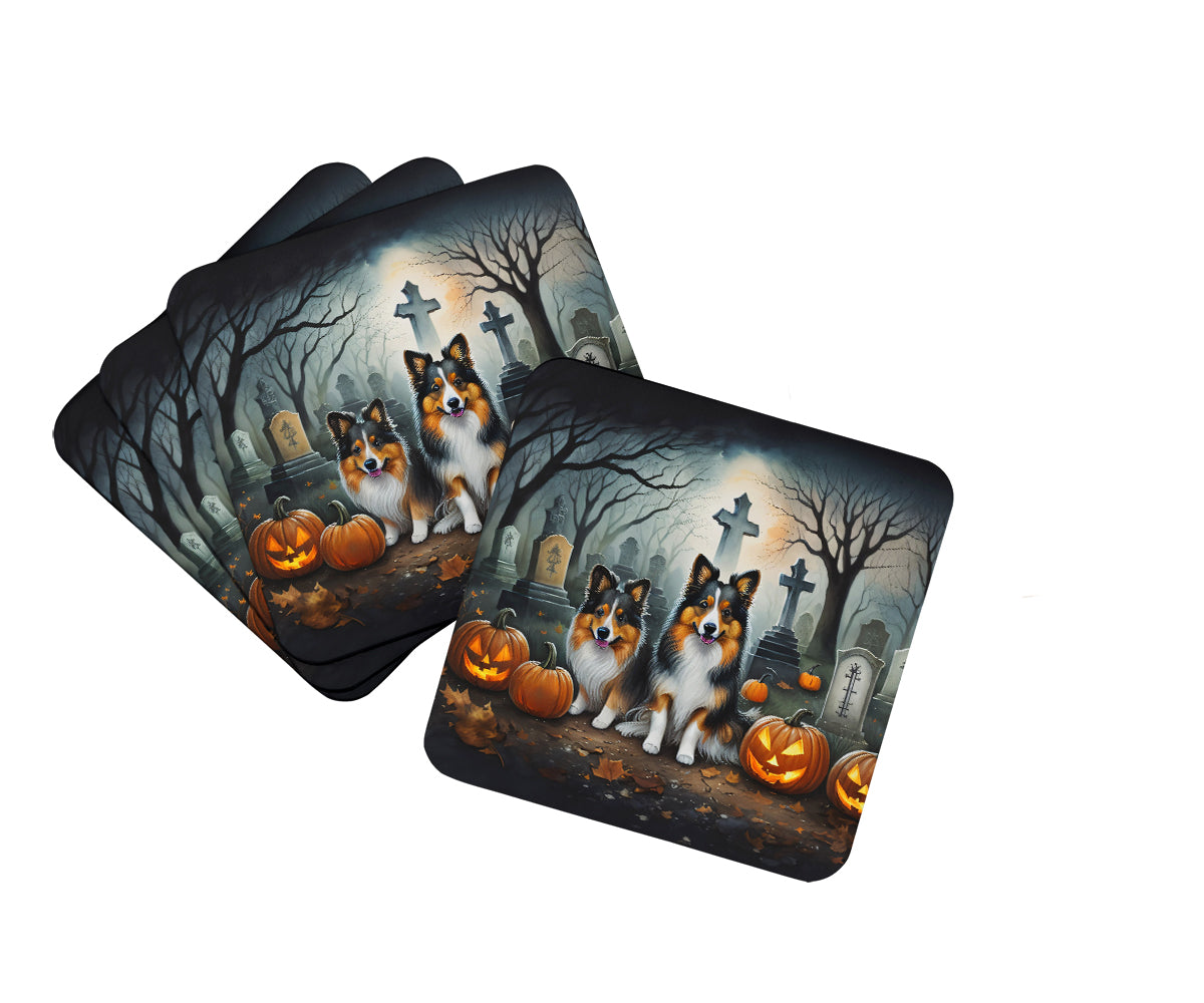 Buy this Sheltie Spooky Halloween Foam Coasters