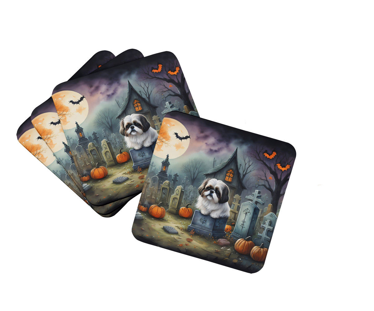 Buy this Shih Tzu Spooky Halloween Foam Coasters
