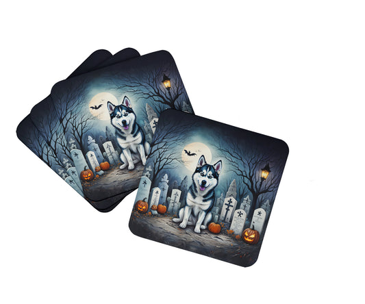 Buy this Siberian Husky Spooky Halloween Foam Coasters