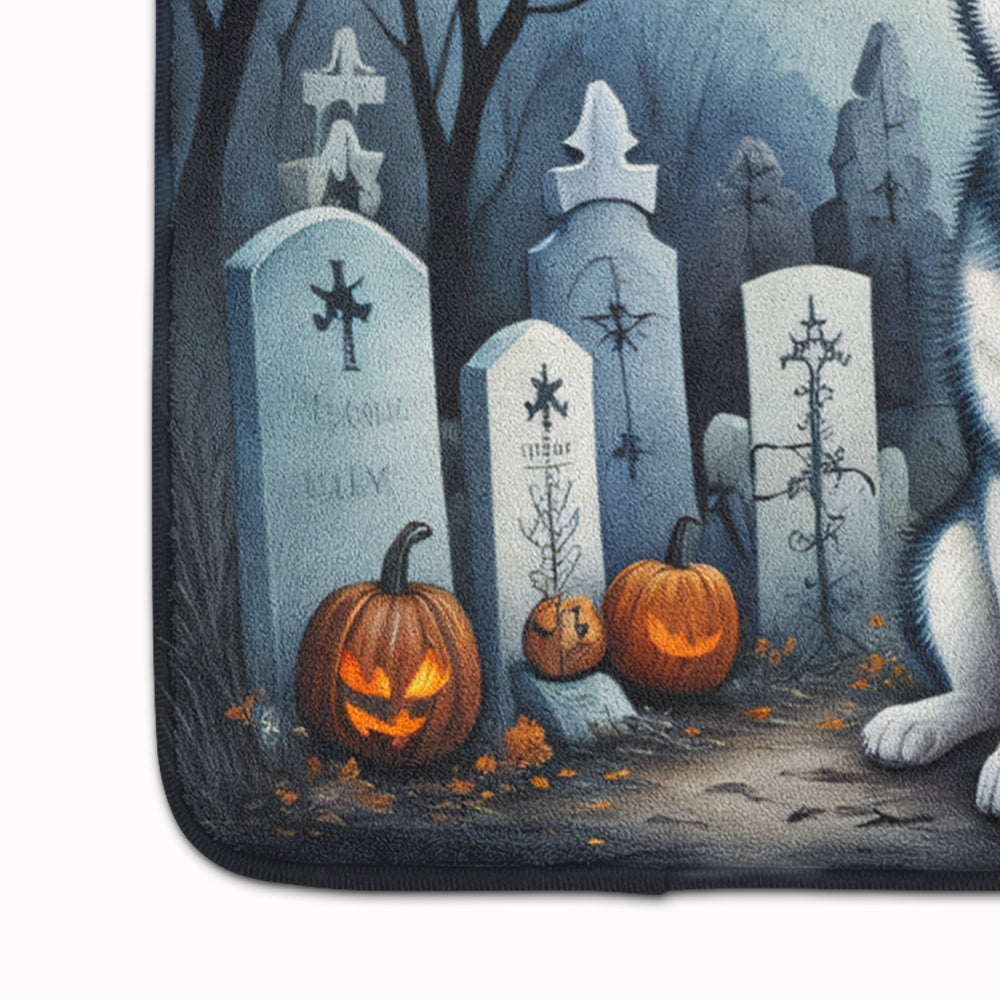 Siberian Husky Spooky Halloween Memory Foam Kitchen Mat