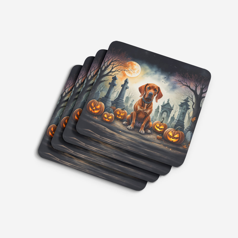 Vizsla Spooky Halloween Foam Coasters