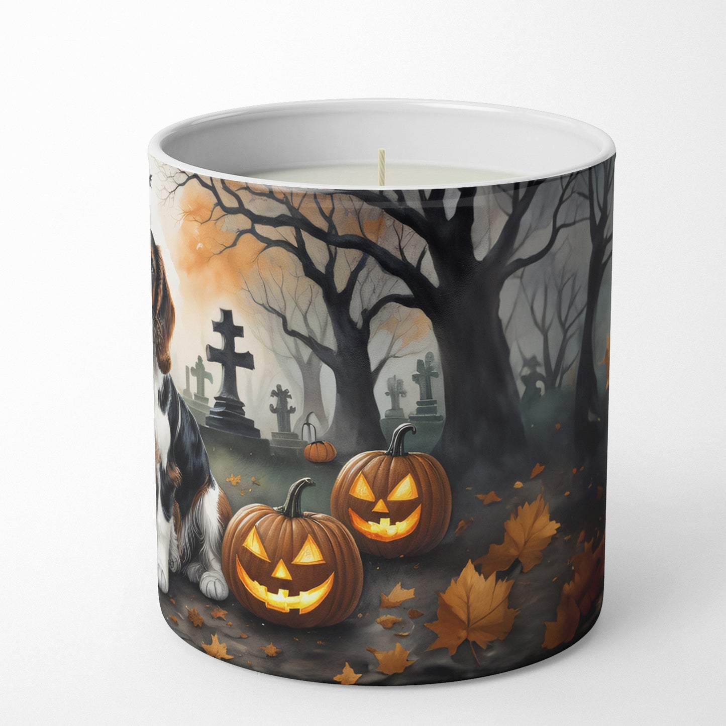 Welsh Springer Spaniel Spooky Halloween Decorative Soy Candle
